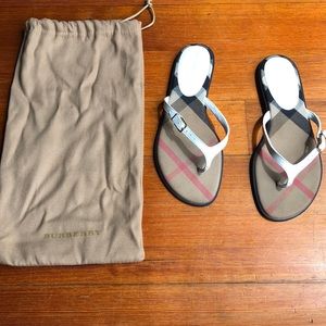 Burberry Flip Flops with Dust Bag